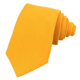 White Fang NC101 Men's Necktie, Solid, Simple, Business, Formal, Casual, Stylish,, yellow
