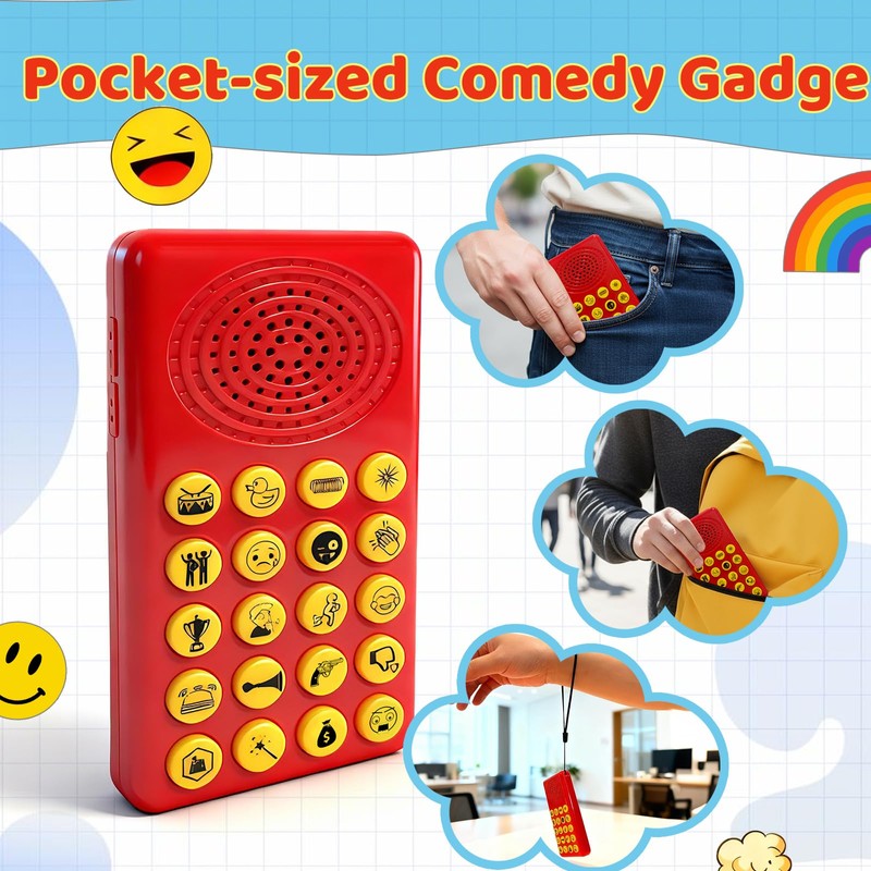 Sound Effects Machine, 2 Pack- Volume Adjustable Prank Noise Maker