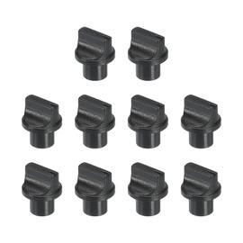 MECCANIXITY Potentiometer Control Knob ABS Guitar Knob for Electric Guitar Power Amplifiers Stereos,6MM 180 Degrees Handle Type Knob Black 10PCS