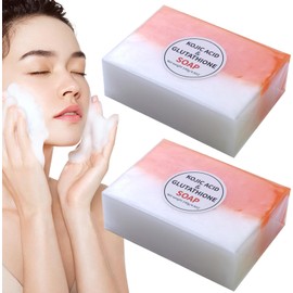 Jabón de glutatión ácido kójico y jabón glutatión 2pcs blanqueador de espuma rica 140 g jab kójic orgánico orgánico múltiple jabón de ácido kójico para las piernas de la cara cuerpo del cuerpo