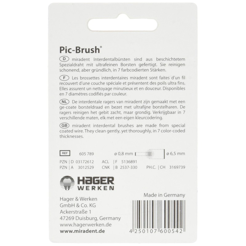 Pic Brush Set 12 Brush Heads Bordeaux Grand – Lot