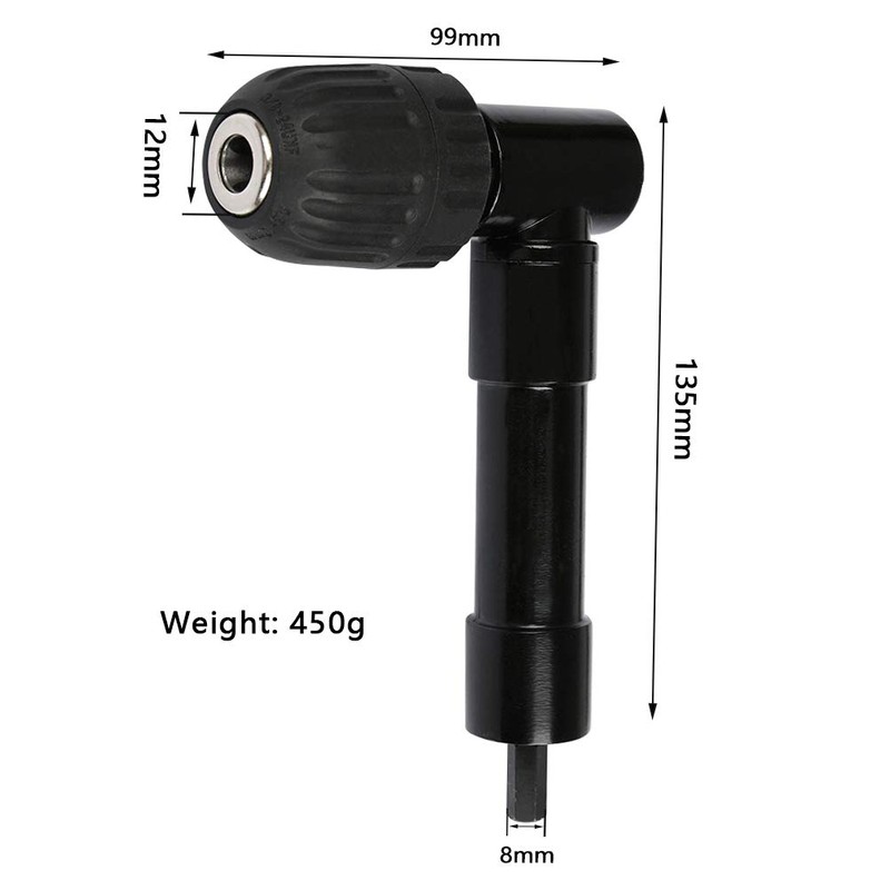 TIMESETL 0.8-10mm Right Angle Bend Extension 90 Degree Professional Cordless