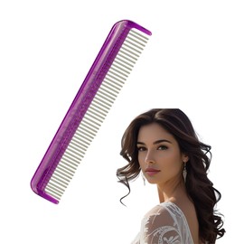 Hair Doctor Vanity Comb with silky smooth rotating teeth prevents hair loss and damage 7" Royal Purple