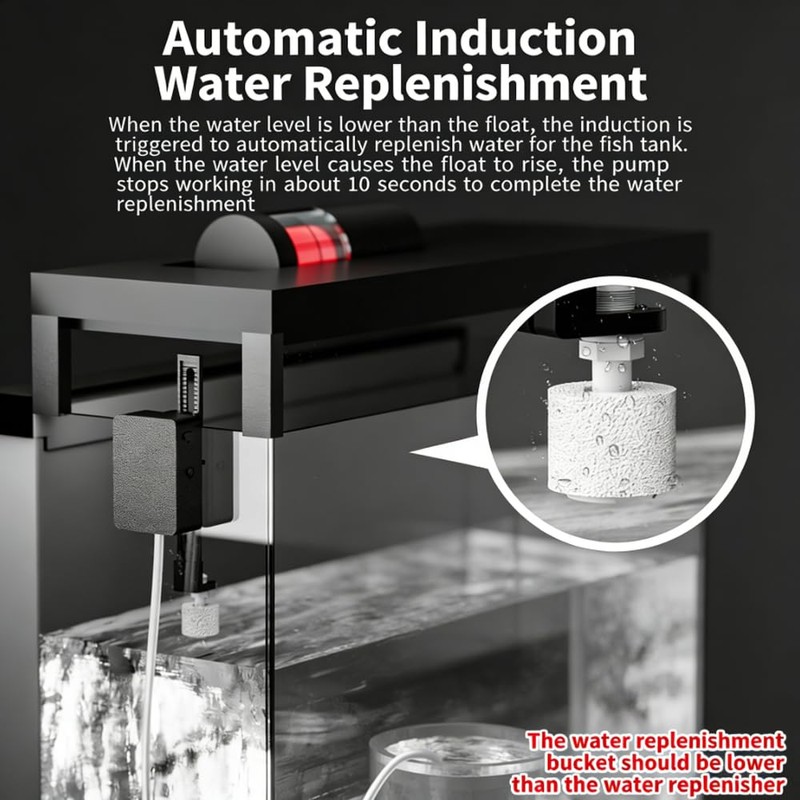Auto Top Off System with Float Sensor, Preset Drain/Refill Function,
