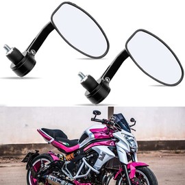 Bar End Mirrors -Motorcycle Handlebar Rearview Mirror Blue Lens Anti Glare Compatible With Sportster 883 Street bike Dirt bike chopper