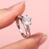 Jeulia 2.5 ct Moissanite Rings 925 Sterling Silver Women Engagement