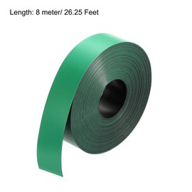 MECCANIXITY 2 Rolls Magnetic Strip with Strong 0.08 Feet x 26.25 Feet Magnetic Strip Tape,Magnetic Tape Labels for Whiteboards Refrigerator and Crafts Green
