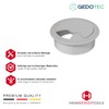 Gedotec Cable grommet desk made of sturdy ABS plastic, pack