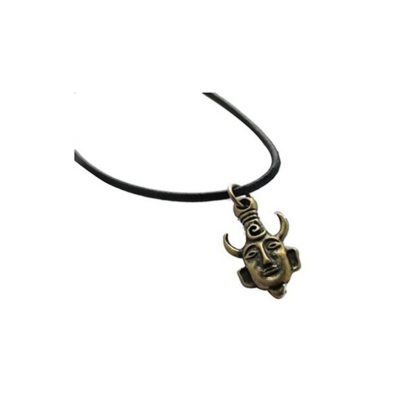 2pcs Supernatural Dean Winchester Mask Amulet Demon Pendant Necklace
