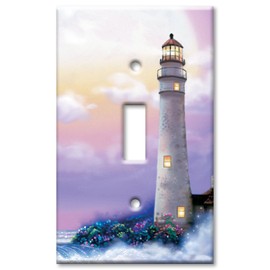Art Plates - Single Gang Toggle OVERSIZE Switch Plate/OVER SIZE Wall Plate - Lighthouse of Dreams