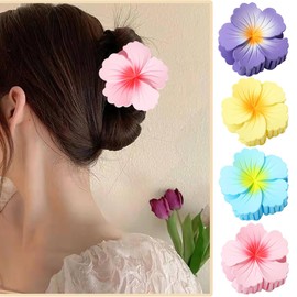 French Flower Claw Hair Clips for Women Non-Slip Strong Hold Clips for Thick Hair,Medium Hair Claw Clips Hair Accessories (HairclawFrench3)