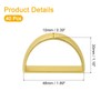 sourcing map 8Pcs D-shape Napkin Rings, Table Napkin Holders Serviette