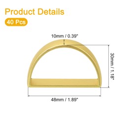 sourcing map 8Pcs D-shape Napkin Rings, Table Napkin Holders Serviette Buckles for Decoration Adornment Wedding Party, Matte Gold