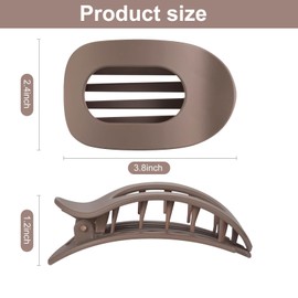 Pack of 6 Flat Hair Clips for Women and Girls, Thick Thin Hair, Large Non-Slip Clamps with Strong Hold, French Hair Clip for Everyday, Sports, Driving, Lying