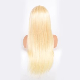613 Lace Front Wig Megalook High Discounts New Factory Wholesale Curly Arrival Pre Plucked Hairline Brazilian Brazilian Hairstyle: Straight, color: 613, stretched length: 18 Inches, Lace Size: 13x4
