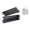 Tusk Motorcycle Spoke Kit - Rear 19" Black Spoke/Silver Nipple
