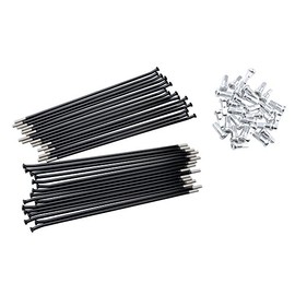 Tusk Motorcycle Spoke Kit - Rear 19" Black Spoke/Silver Nipple Compatible with Honda CRF250R 2005-2026/CRF450R 2005-2026