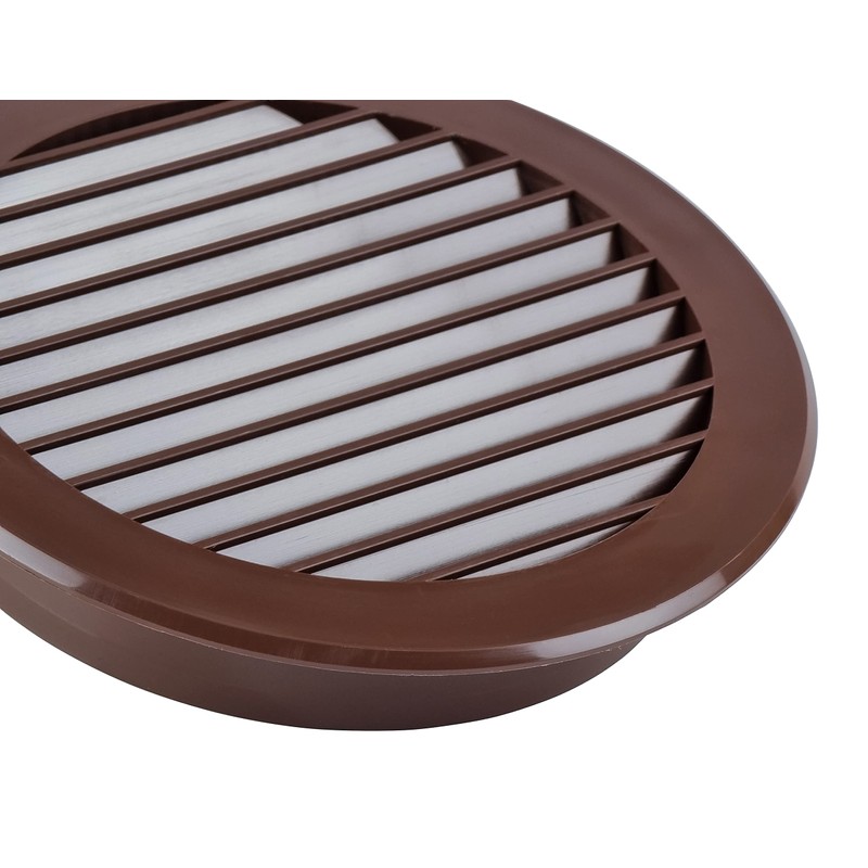 Steinberg14 Braun Ventilation Grille 125 mm - Plastic Exhaust Grille