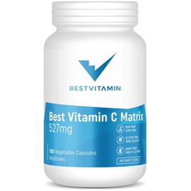 BestVitamin Best Vitamin C Matrix, Enhanced Immune Support & Optimized Absorption, 180 Vegetable Capsules