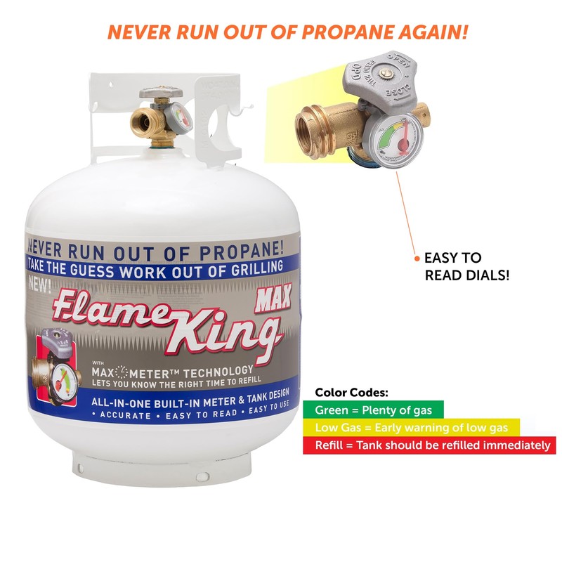 Flame King YSN230b 20 Pound Steel Propane Tank Cylinder with