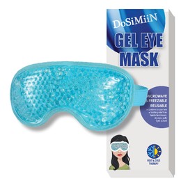 Usa Merchant - Mascarilla Para Ojos Fríos Y Calientes, Máscara De Gel Con Cuentas Para Ojos Secos, Ojeras, Alivio Del Estrés, Migrañas, Bolsa De Hielo Para Ojos, Reutilizable,