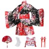 CRFASIBE Japanese Kimono Anime Cosplay Costumes for Kids Girls Robes