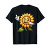 Cartoon Sunflower Character For Children Say Aye Face T-Shirt