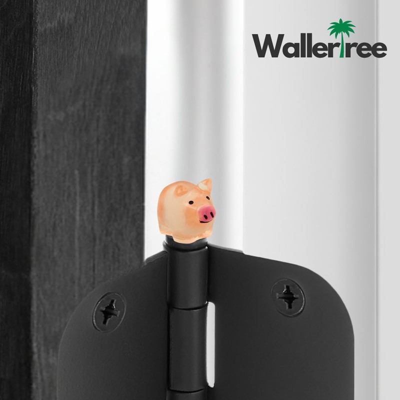 Luminous Pig Hinge Heads Decorative Topper Set of 6 -