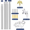 NQ 5 FT Flag Pole for Outside House with Eagle