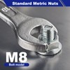 M8 Flange Nuts, 20 Pcs Stainless Steel Metric Hex Lock