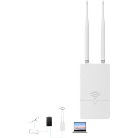 Outdoor Starlink WiFi Extender for Starlink Gen 3 Router, Starlink Signal/WiFi Repeater, 300Mbps 0.3KM Signal Coverage, IP65 Waterproof, Up to 56 Devices for Farm/Yard/RV (ET006)