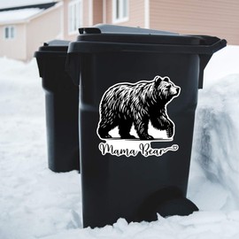 Extra Large 460mm 'Mama Bear' Permanent Sticker Decal for Cars/Windows/Bins/Walls (DW00137767)