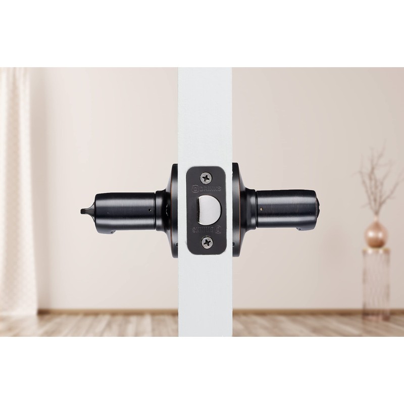 BRINKS – Transitional Privacy Locking Interior Wave Door Lever, Tuscan
