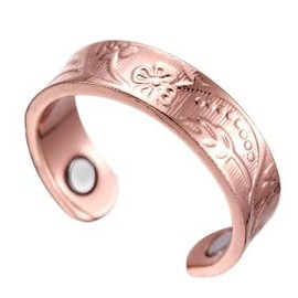 Copper Magnetic Ring for Arthritis for Women (Copper, One size)