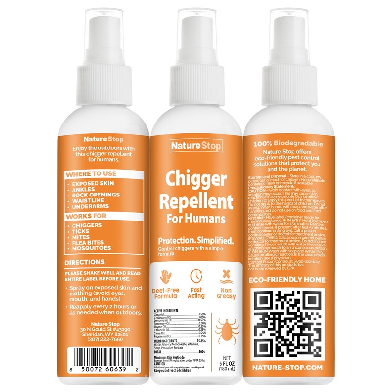 NatureStop Chigger Repellent Spray for Humans (6 oz)