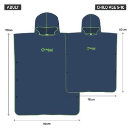 Lakeland Active Patterdale Hooded Changing Poncho Towel - Navy Blue - Adult