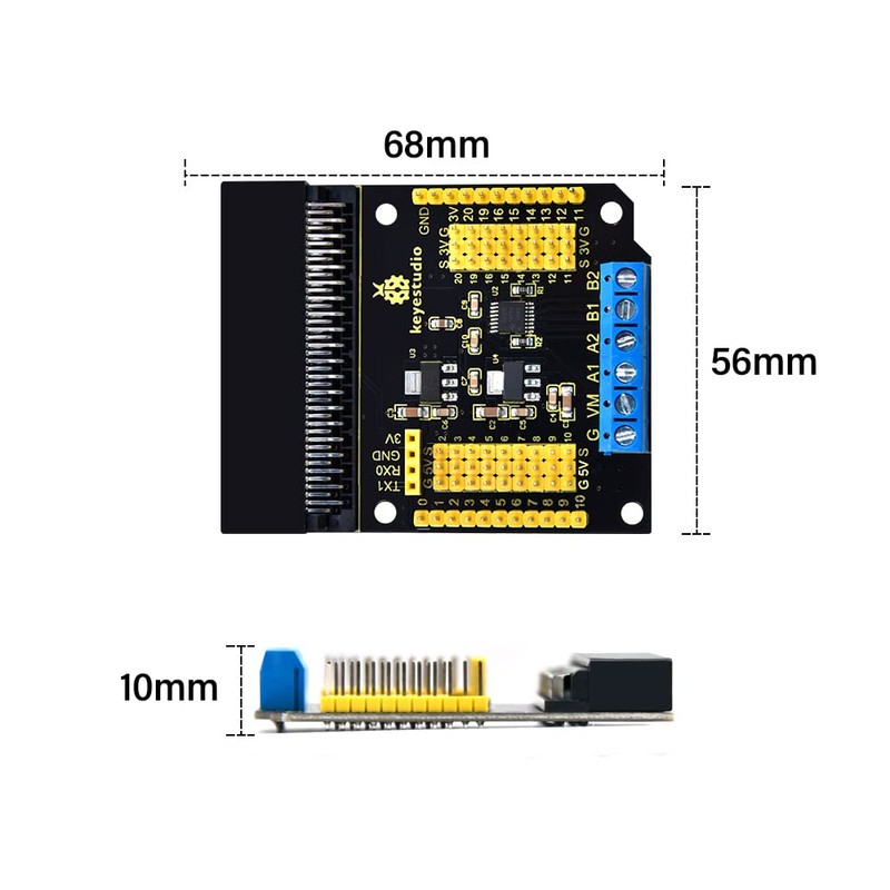 KEYESTUDIO Microbit Motor Driver HAT Breakout Board DRV8833 for BBC