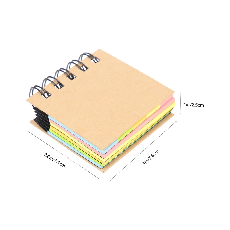 AOKWAWALIY 3 Piece Sticky Notepad Ring, Mini Notebook, Mini Notebook,