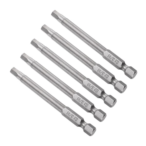 CoCud Hex Screwdriver Bits, 3/16" Hex 75mm Length 1/4" Hex