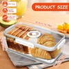 Qivine Bread Box for Kitchen Counter, Time Recording Bread Storage