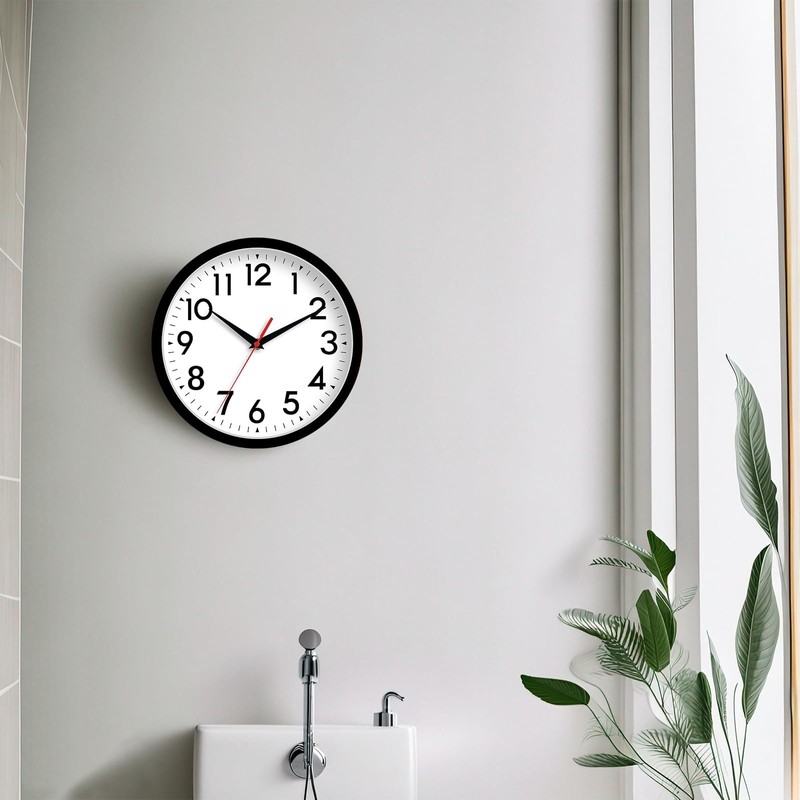 DAXSMY Wall Clock Analog 10 Inch Silent Non Ticking Battery