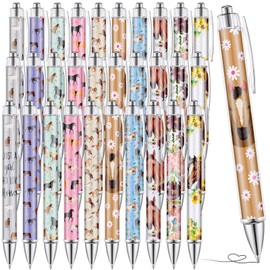 TecUnite 30 Pcs Horse Pens, Horse Gifts for Horse Lovers, Horses Black Ink Writing Pens 1.00 mm Ballpoint Pens Smooth Fine Point Cartoon Writing Stylus for Work Journaling Office, Animal Lover Gift