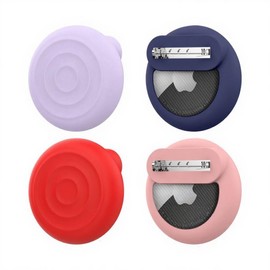 4-Pack AirTag Holder – Secure Metal Clip Case with Lock, Splash-Proof Cover & Soft Silicone Design | Multi-Color Set for Kids, Seniors, Pets