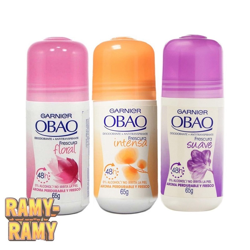 OBAO 3 Desodorante SUAVE , INTENSA Y FLORAL Tentacion Roll