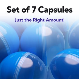 Claw Machine Capsules Translucent Blue Plastic Sphere Large Party Favor Containers Round 7 pcs 4.7 inch Jumbo Plastic Christmas Ornaments Extra Large Gift Box Craft Party Supplies Vending Capsules