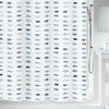 Spirella 10.19261 Santorini Blue Textile Shower Curtain – Fabric Shower