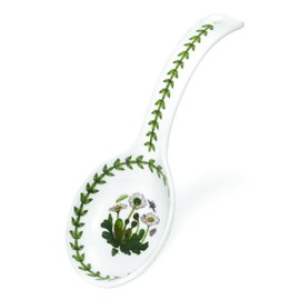 Portmeirion Botanic Garden 8.75" Spoon Rest, Daisy Floral Motif - Dishwasher, Microwave Safe, Chip-Resistant Porcelain - Ideal for Kitchen Counter or Stove Top, Kitchen & Cooking Essential