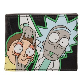Rick and Morty Glow In The Dark Faux Leather Bifold Wallet For Men or Women
