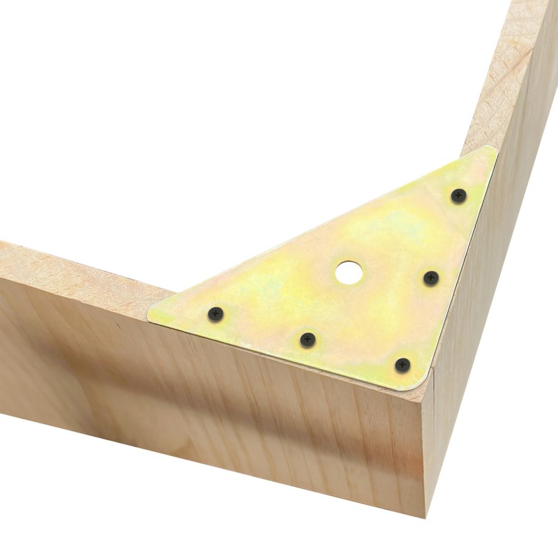 8 PCS Flat Triangle Metal Fixing Plate Brace Corner Brackets