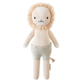 cuddle + kind Sawyer The Lion Regular 20" Hand-Knit Doll – 1 Doll = 10 Meals, Fair Trade, Heirloom Quality, Handcrafted in Peru, 100% Cotton Yarn
